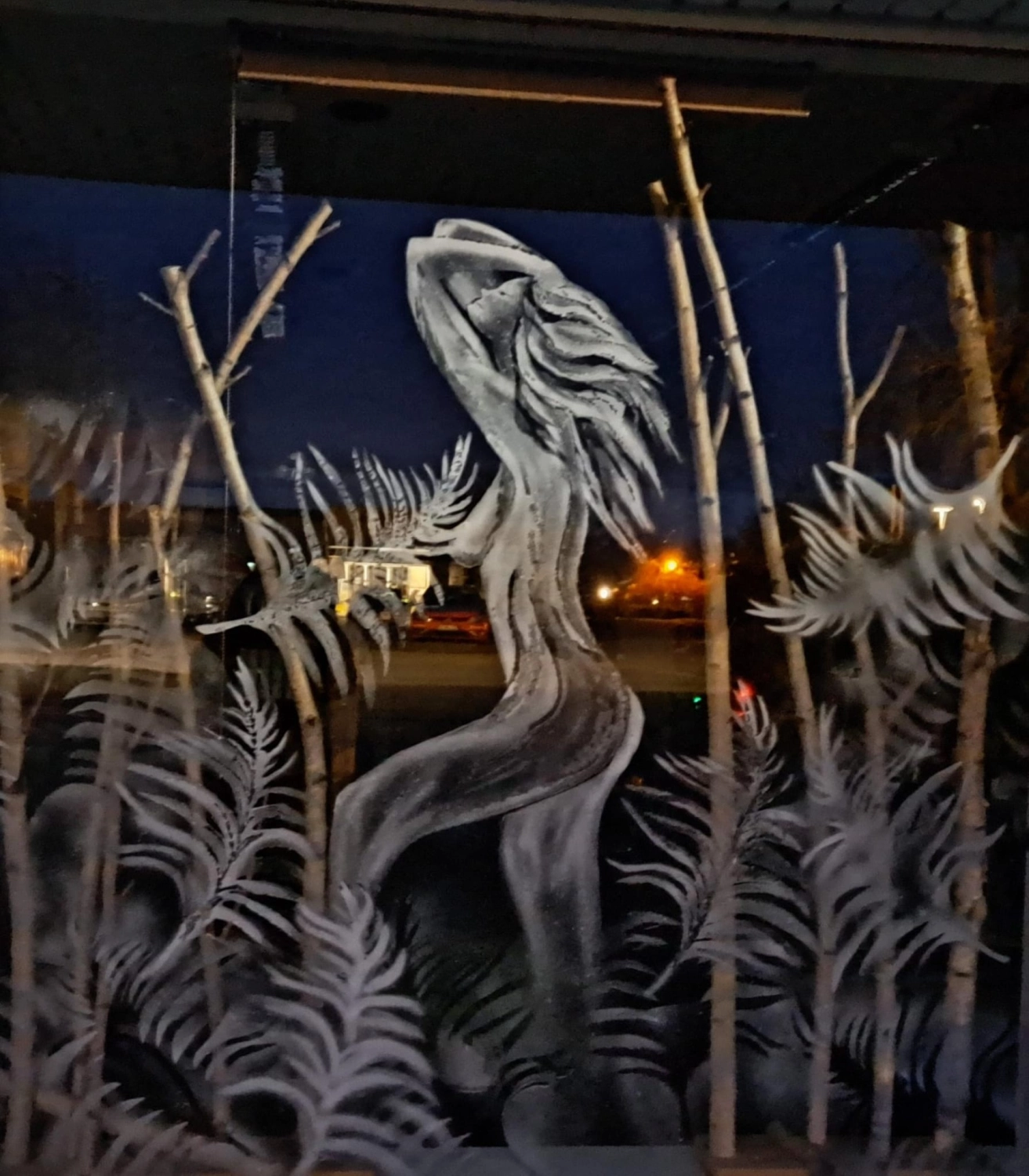 Schneefenster Kunst Anja Elly
