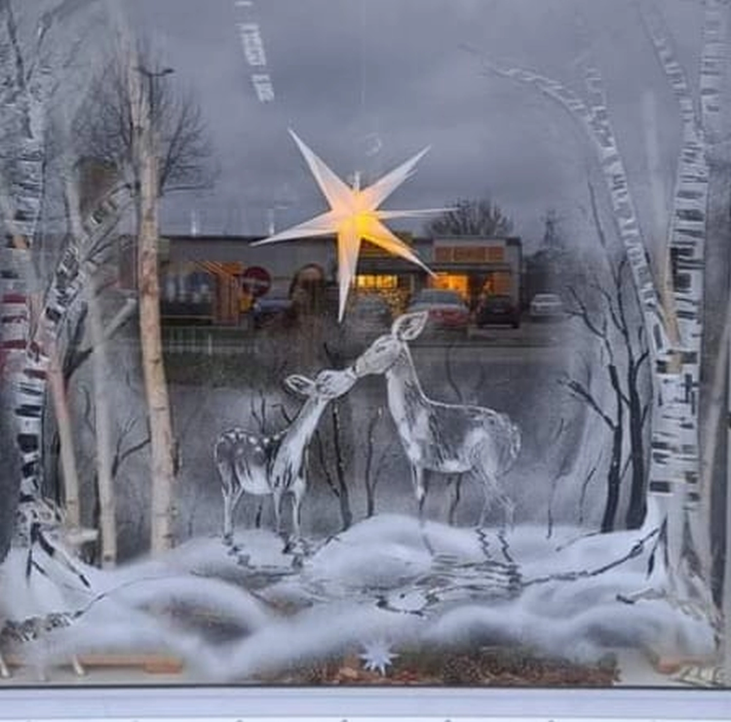 Schneefenster Kunst Anja Elly