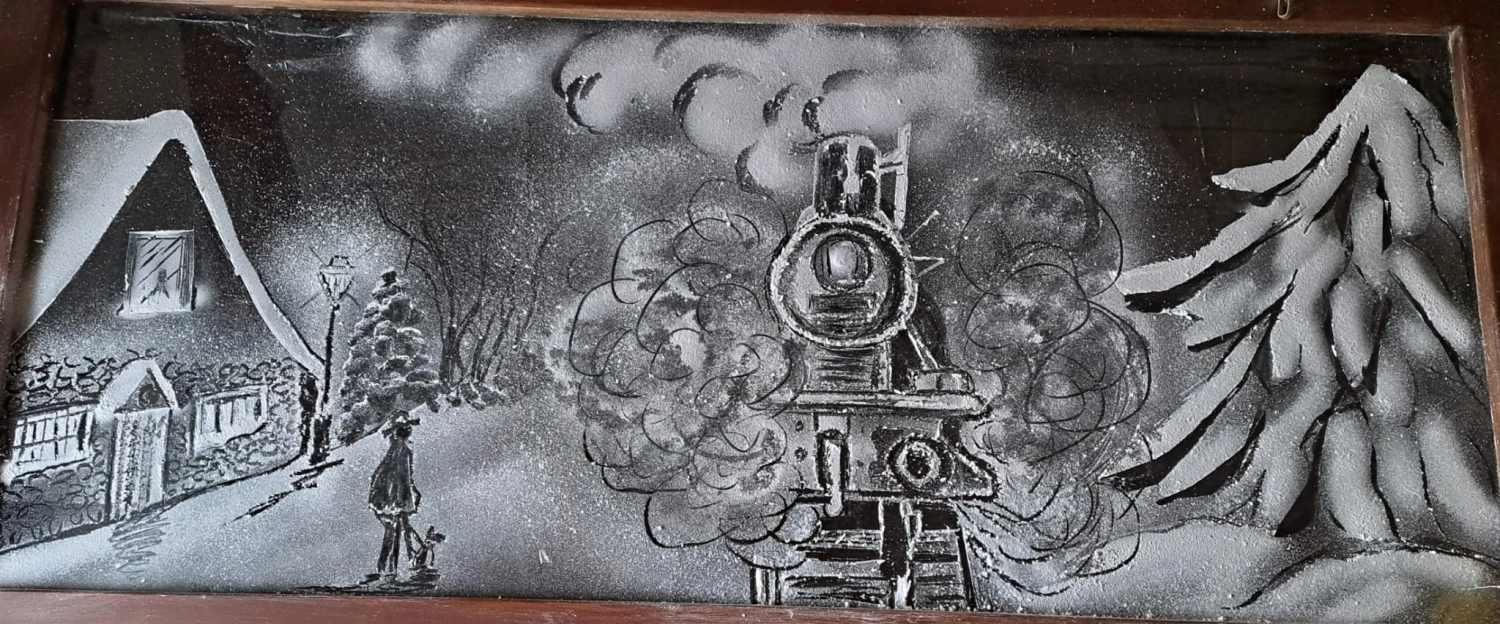Schneefenster Kunst Anja Elly